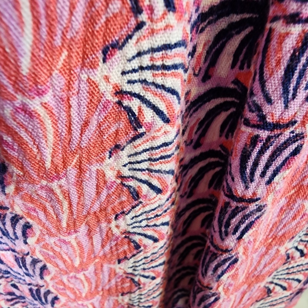 Simply Southern Pink and Navy Long Sleeve V-Neck Dress - Picture 10 of 12